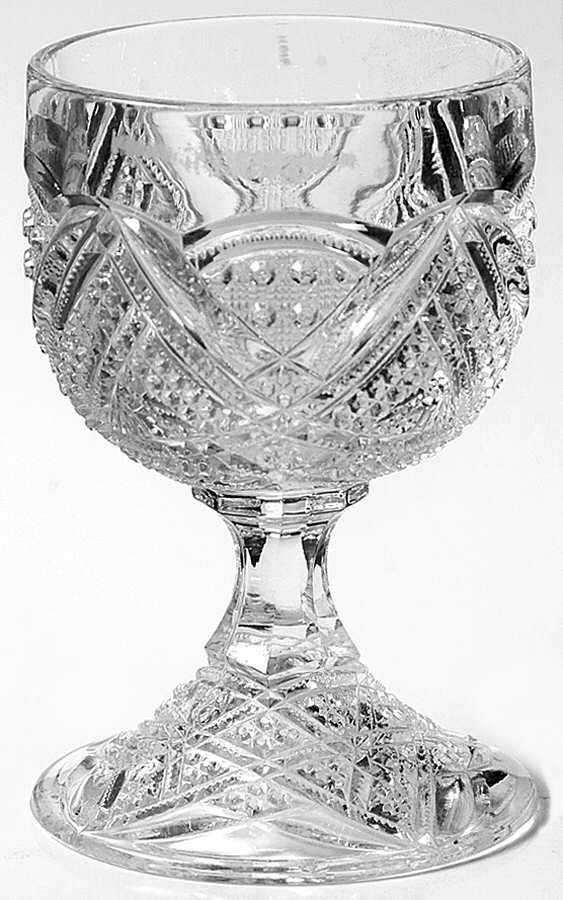Fancy Loop Clear Punch Glass by Heisey-1
