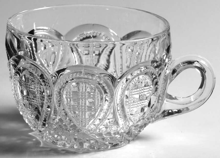 Fancy Loop Clear Punch Cup by Heisey-1