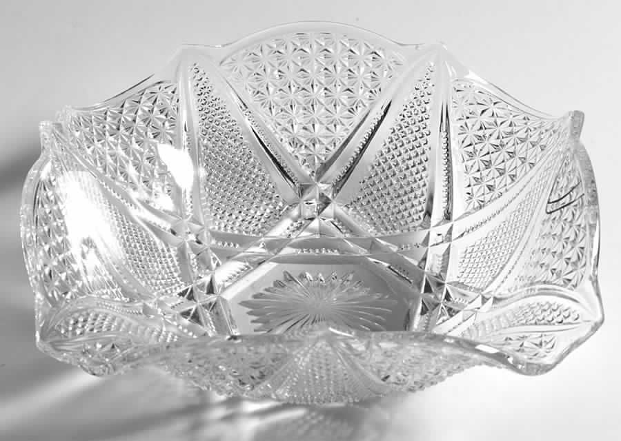 Fandango 8" Crimped Square Bowl by Heisey-1