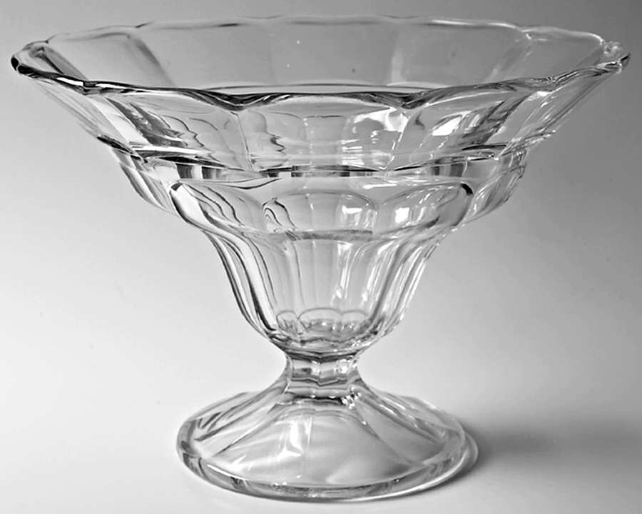 Flat Panel Clear Footed Orange Bowl by Heisey-1