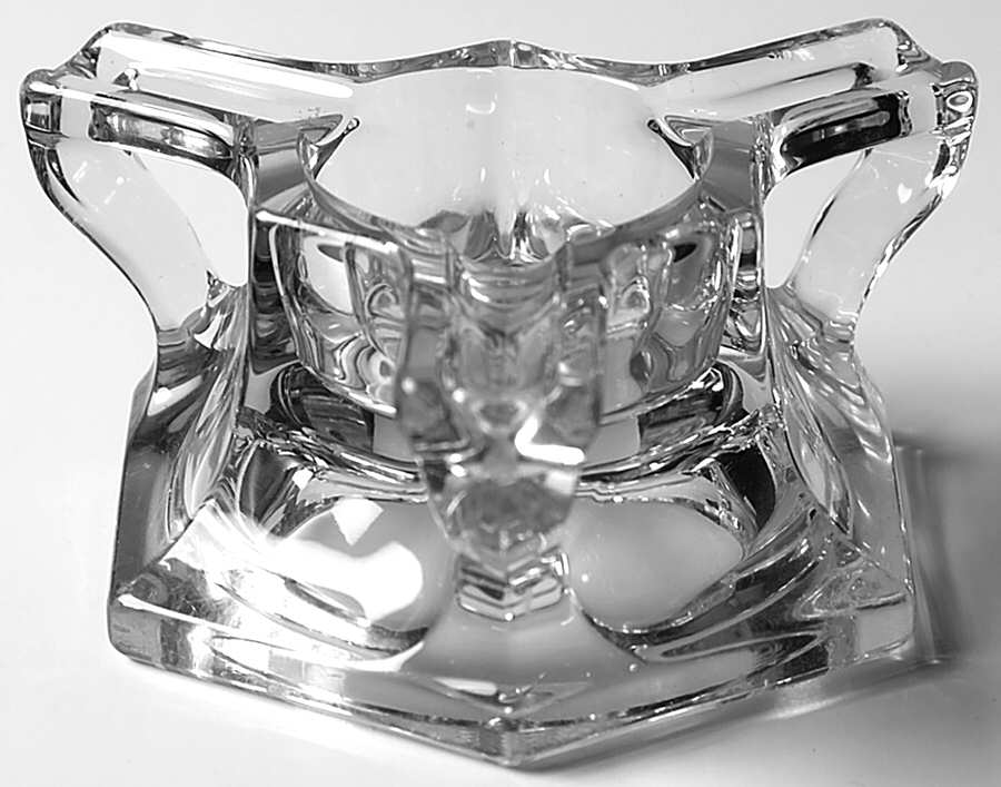 Flat Panel Clear Ashtray by Heisey-1