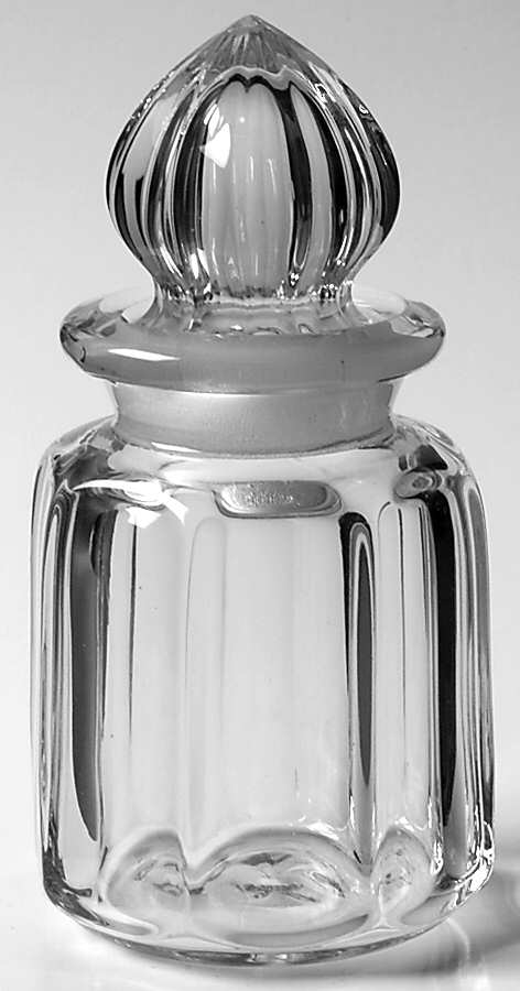 Flat Panel Clear Horseradish Jar & Lid by Heisey-1