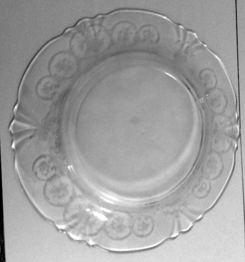 Formal Chintz Clear (Stem 3389) Luncheon Plate by Heisey-1