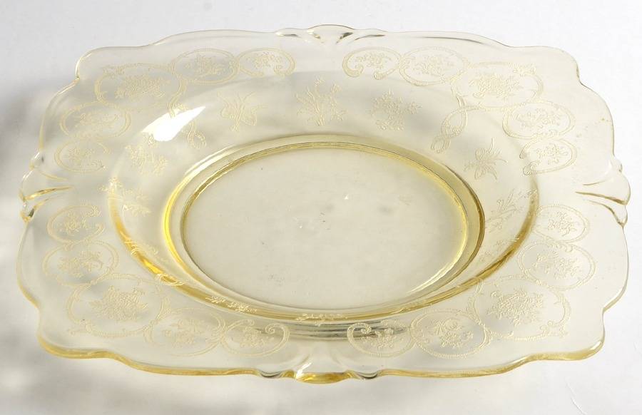 Formal Chintz Sahara Yellow (Stem 3390) 7" Square Salad Plate by Heisey-1