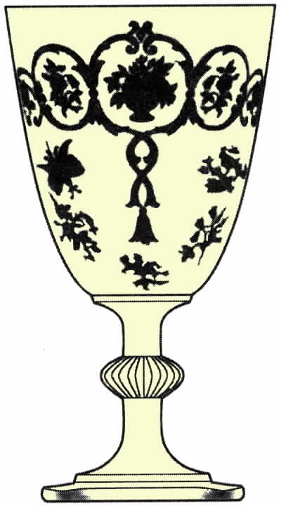 Formal Chintz Sahara Yellow (Stem 3390) Water Goblet by Heisey-1
