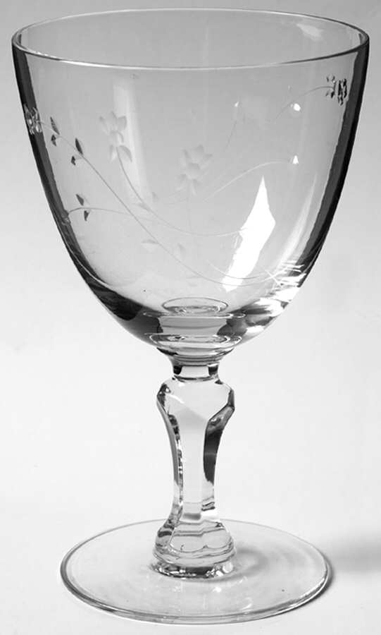 Forget Me Not Water Goblet by Heisey-1