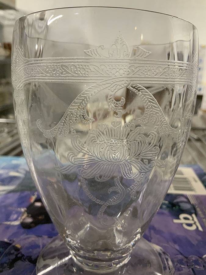Frontenac Clear 12 Oz Footed Tumbler by Heisey-1