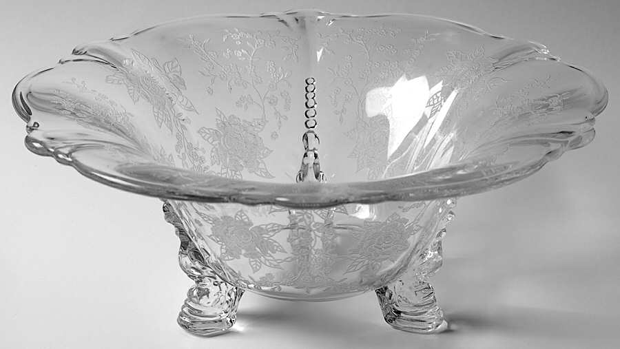 Gardenia 10" Footed Bowl by Heisey-1