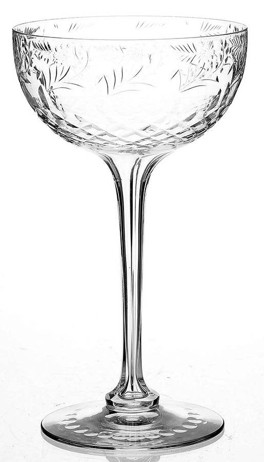 George VI Tall Hollow Stem Champagne by Heisey-1