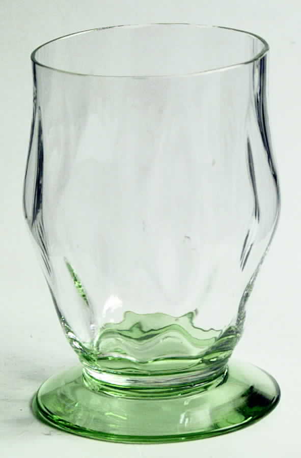 Glenford Clear with Green Base Oyster or Fruit Cocktail by Heisey-1