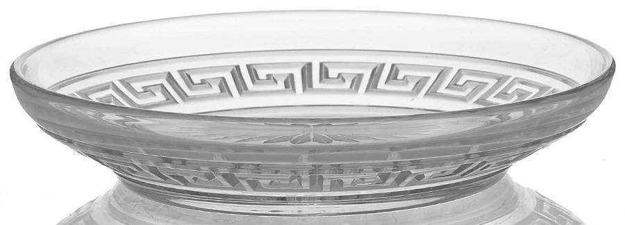 Greek Key Clear 6" Shallow Nappy by Heisey-1