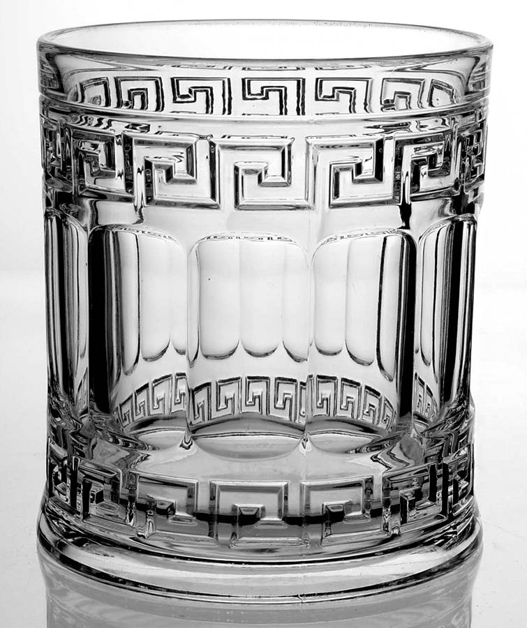 Greek Key Clear 1 Quart Crushed Fruit No Lid by Heisey-1