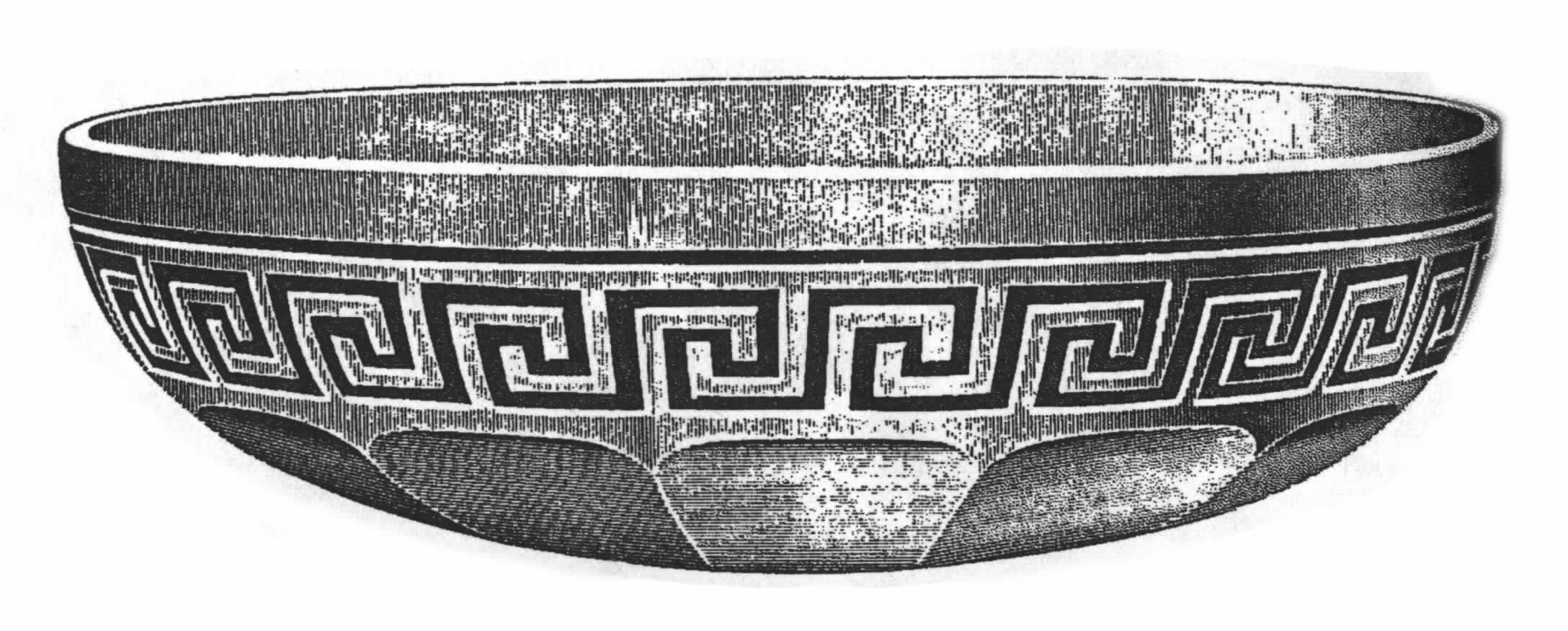 Greek Key Clear 11" Shallow Nappy by Heisey-1