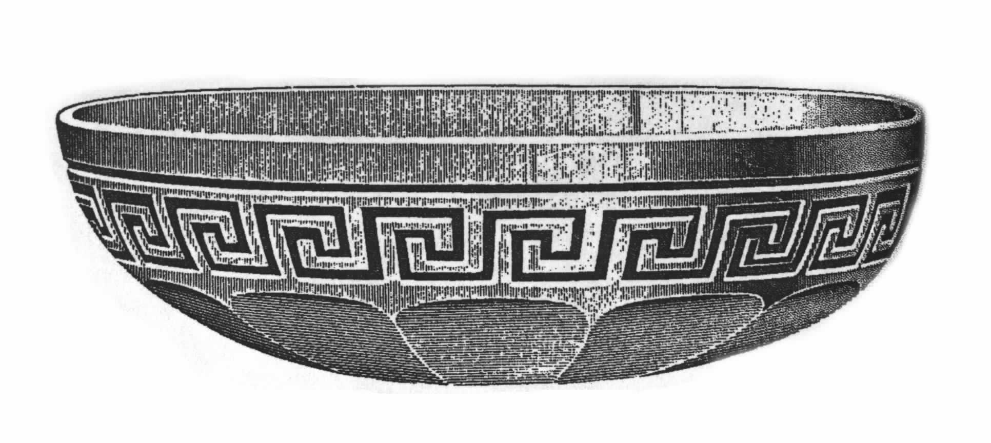 Greek Key Clear 9" Shallow Nappy by Heisey-1