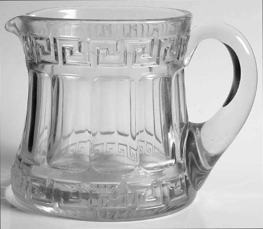 Greek Key Clear 64 Oz Jug by Heisey-1