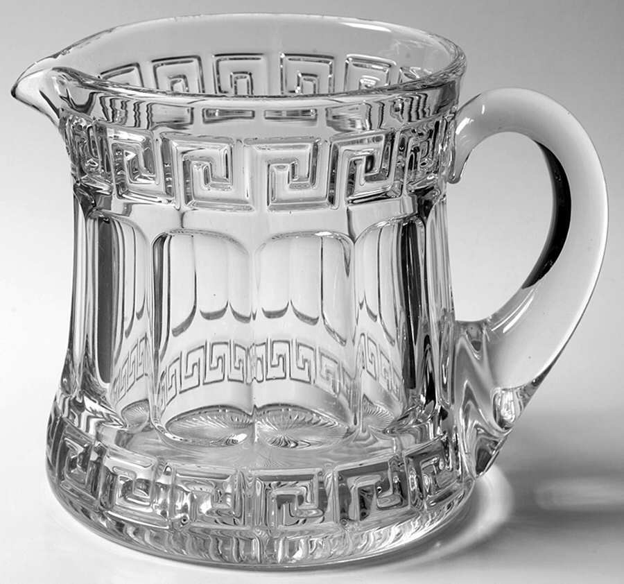 Greek Key Clear 48 Oz Jug by Heisey-1