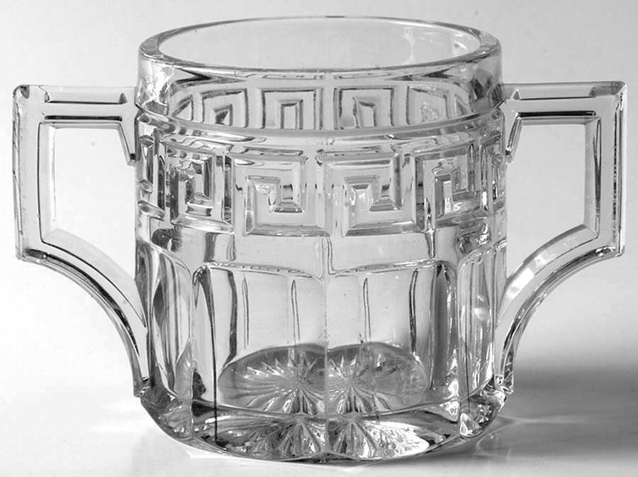 Greek Key Clear Open Sugar by Heisey-1