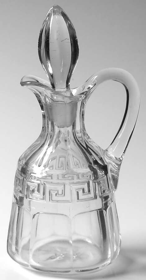 Greek Key Clear 4 Oz Cruet & Stopper by Heisey-1