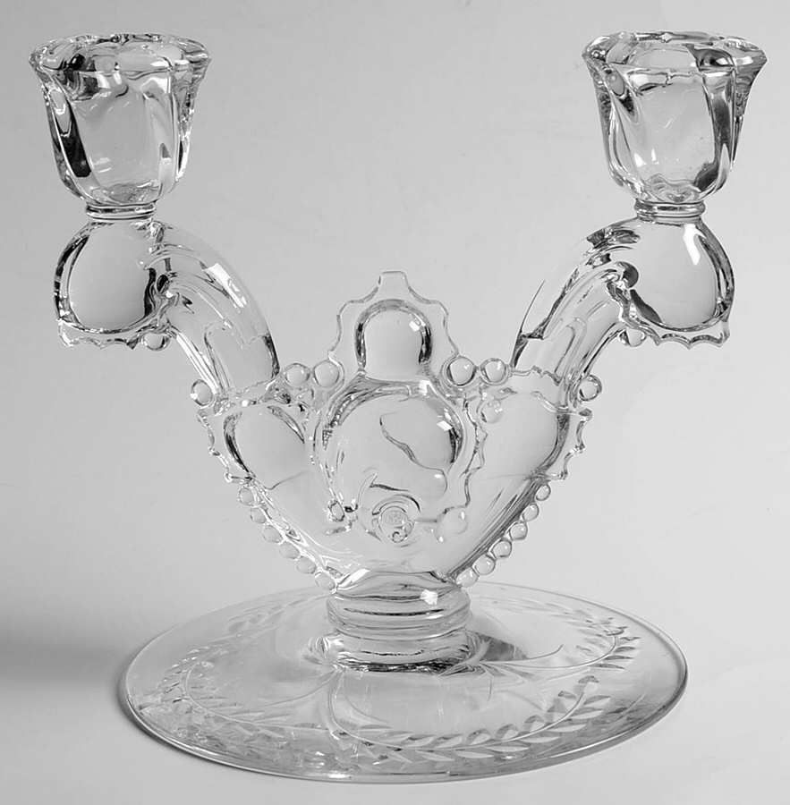 Harvester Double Light Candlestick by Heisey-1