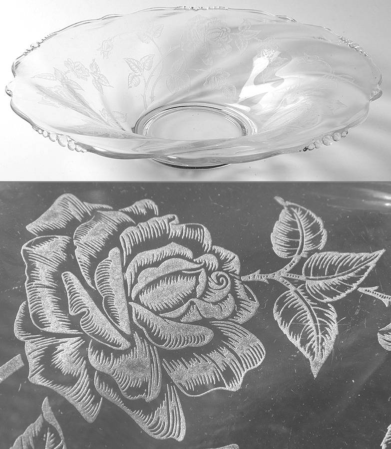 Heisey Rose Floral Bowl by Heisey-1