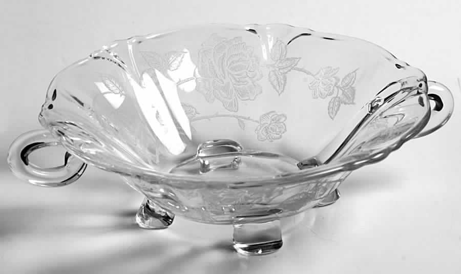 Heisey Rose Footed Handled Open Jam/Jelly by Heisey-1