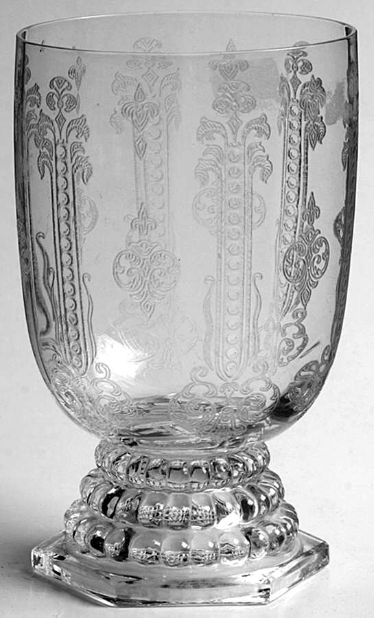 Inca Clear Water Goblet by Heisey-1