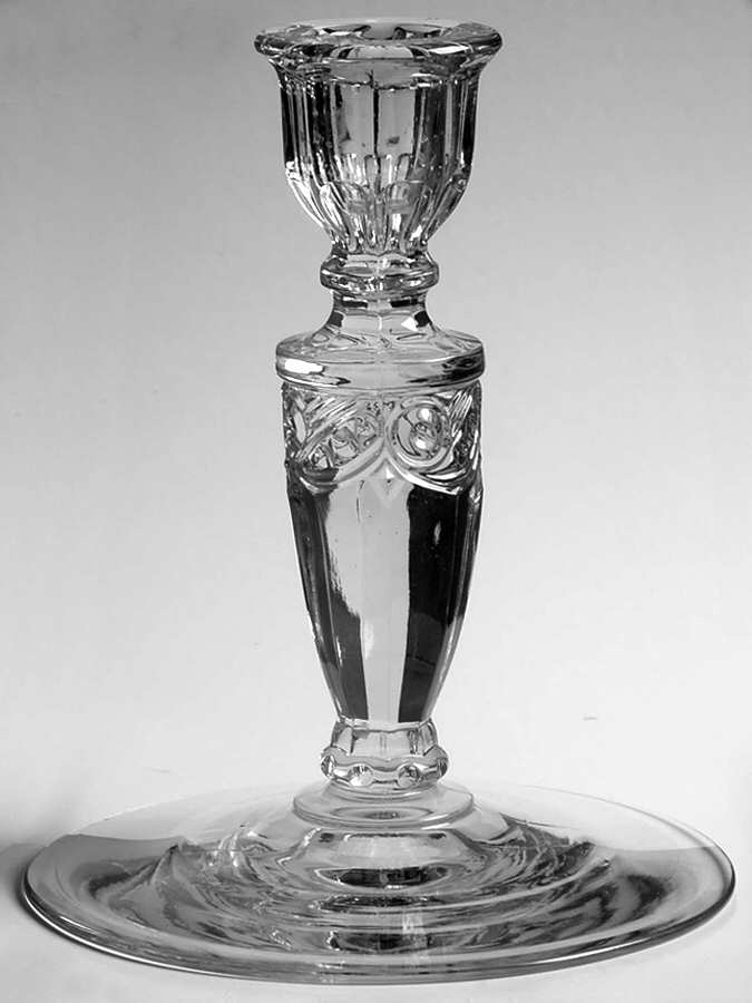 Ipswich Clear 6" Single Light Candlestick by Heisey-1
