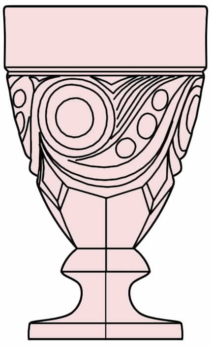 Ipswich Flamingo Pink (Pressed) Water Goblet by Heisey-1