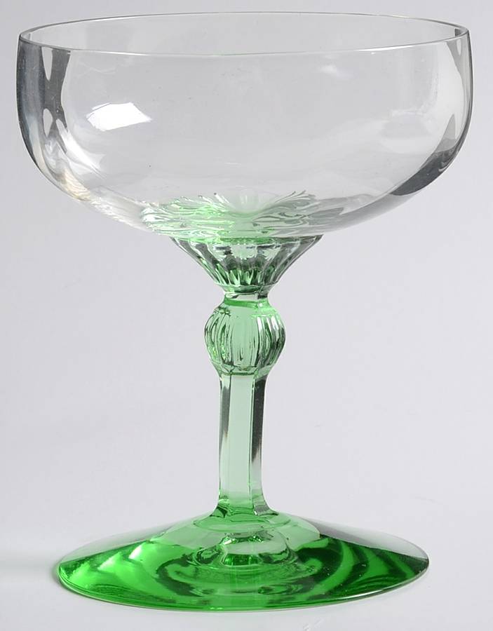 King Arthur Green Champagne/Tall Sherbet by Heisey-1