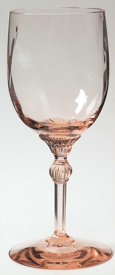 King Arthur Pink (Solid Pink) Water Goblet by Heisey-1