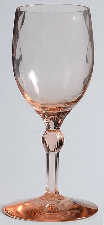 King Arthur Pink (Solid Pink) Wine Glass by Heisey-1