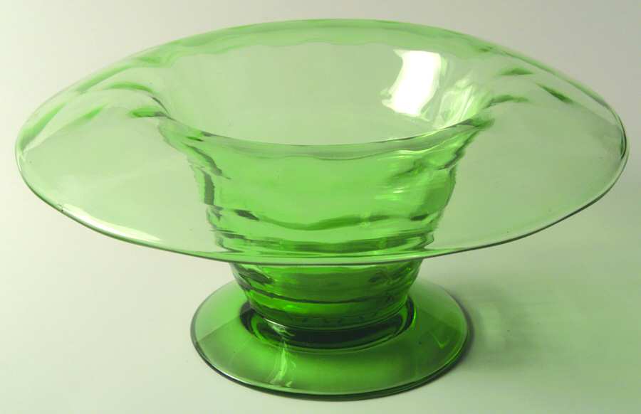 Koors 29 Green (Diamond Optic #3480) Flared Bowl by Heisey-1