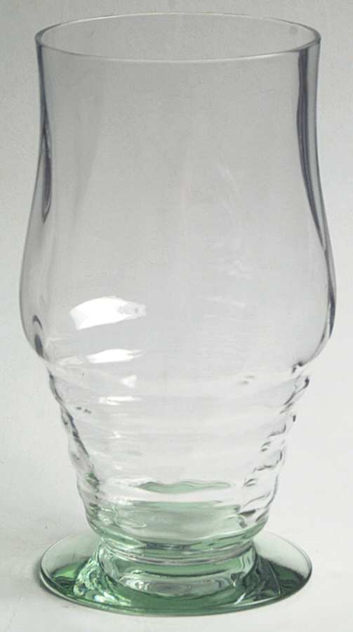 Koors 29 Green (Diamond Optic #3480) 12 Oz Footed Tumbler by Heisey-1