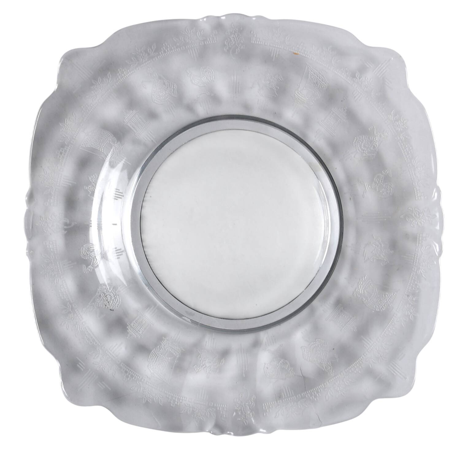 Lafayette Clear Square Salad Plate by Heisey-1