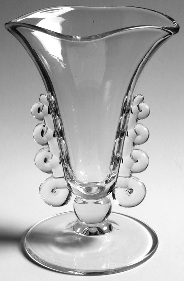 Lariat (Blown) 7" Square Top Vase by Heisey-1