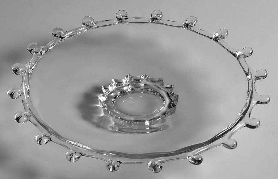 Lariat (Blown) Nougat Plate by Heisey-1