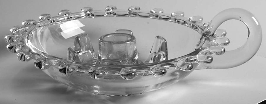 Lariat (Blown) Hurricane Lamp No Globe by Heisey-1