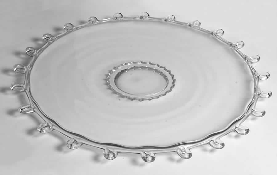 Lariat (Blown) Large Torte Plate by Heisey-1
