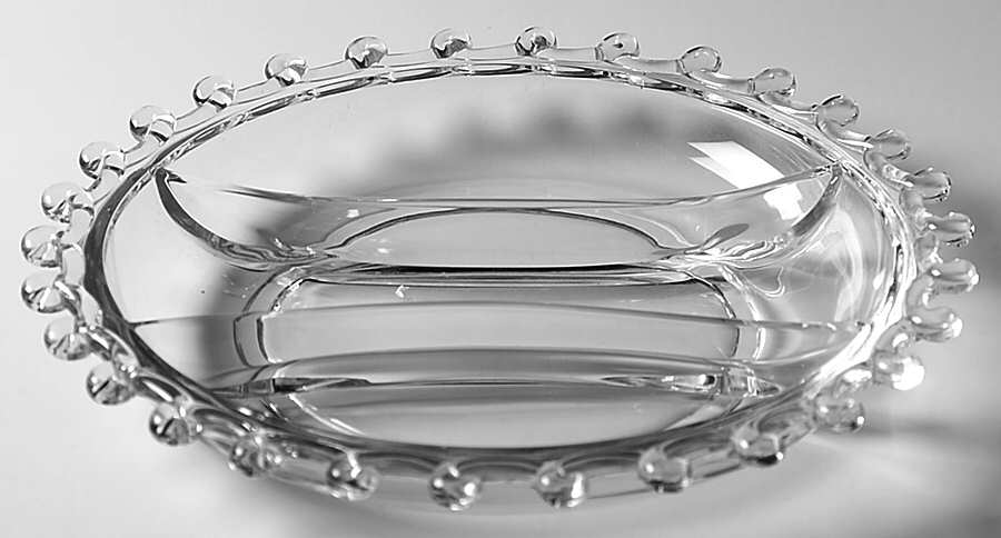 Lariat (Blown) 10" Round 3 Part Relish by Heisey-1