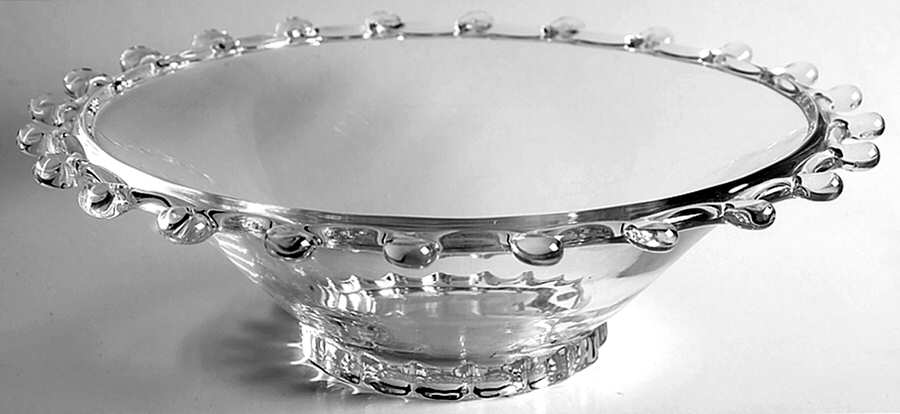 Lariat (Blown) 9" Floral Bowl by Heisey-1