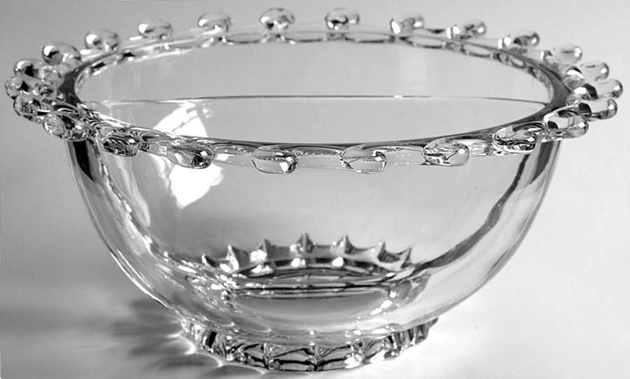 Lariat (Blown) Divided Dressing Bowl by Heisey-1