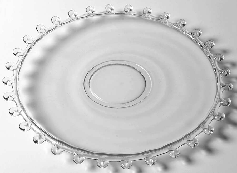 Lariat (Blown) Cheese & Cracker Plate by Heisey-1