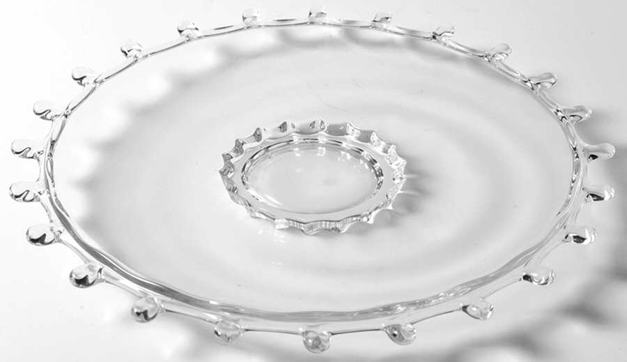 Lariat (Blown) Cookie Plate by Heisey-1