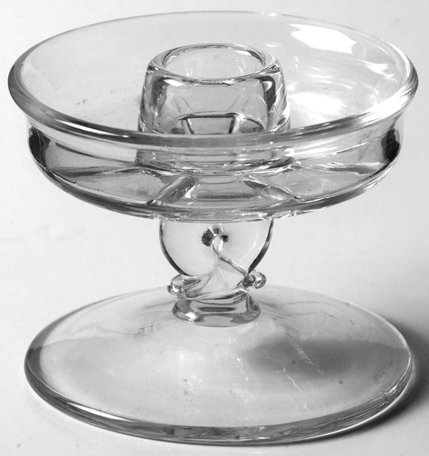 Lariat (Blown) Hurricane Lamp No Globe by Heisey-1