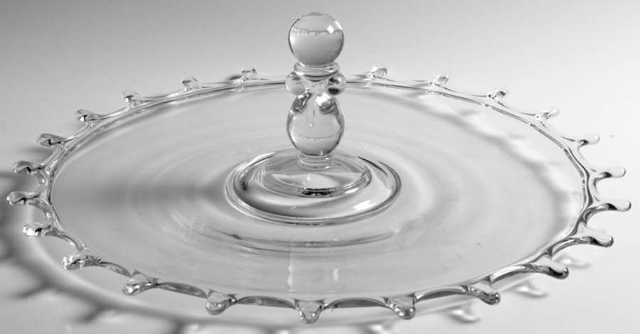 Lariat (Blown) Center Handle Tray by Heisey-1
