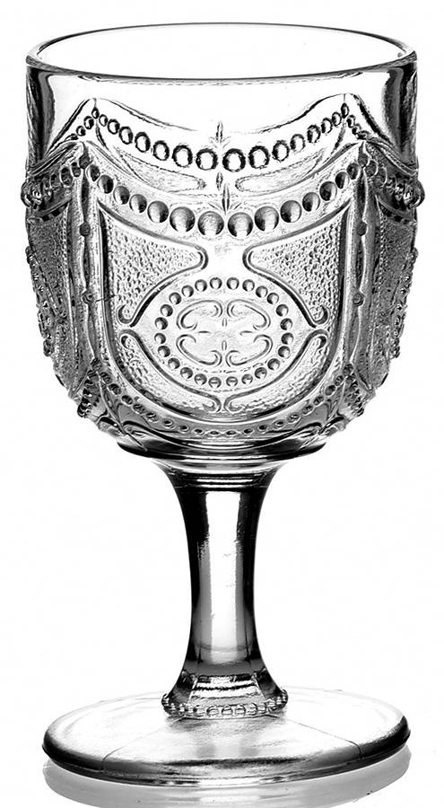 Locket on Chain Clear Wine Glass by Heisey-1
