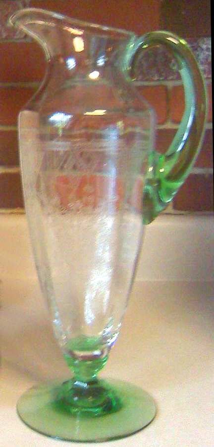 Mayflower Moongleam Green 48 Oz Pitcher by Heisey-1