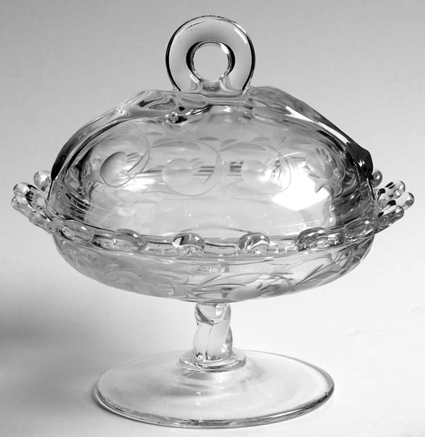 Moonglo (Stem 5040) Cheese Dish & Lid by Heisey-1