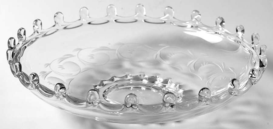 Moonglo (Stem 5040) Floral Bowl by Heisey-1