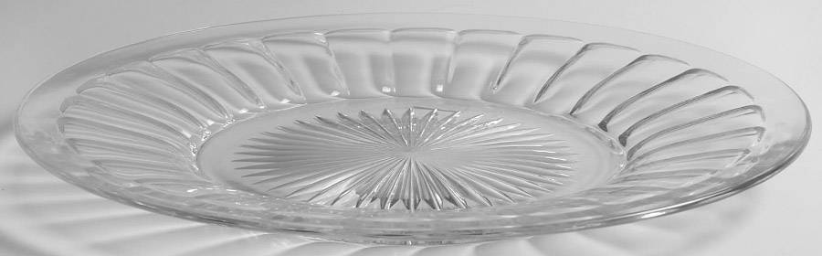 Narrow Flute Clear (Stem  393) Dinner Plate by Heisey-1